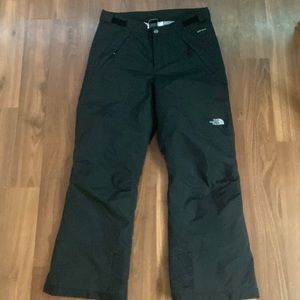North Face Womens Ski Pants, Black, Size 10.